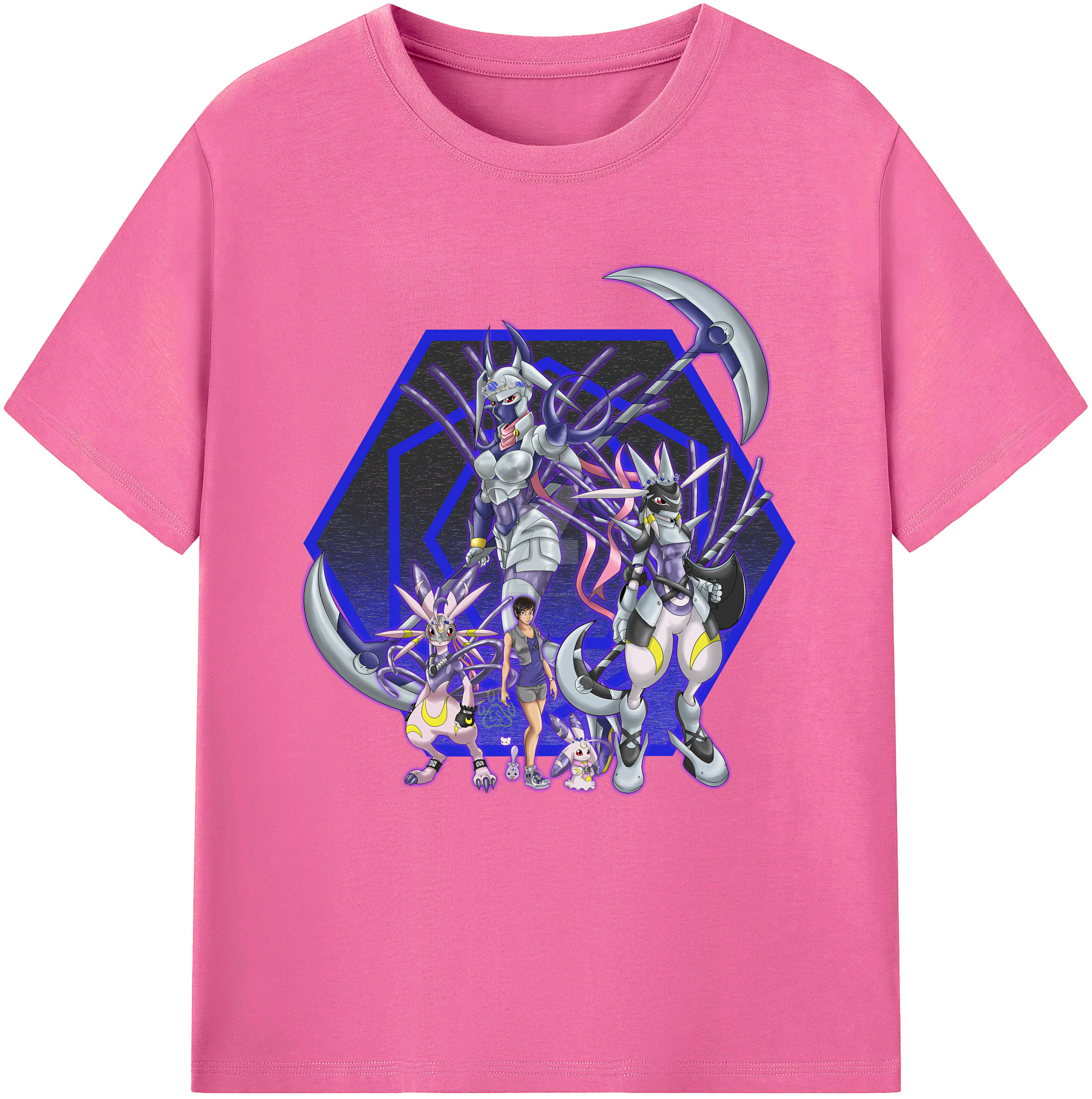 （画像用） Digimon デジタルモンスター/デジモン レディースカジュアルプリントTシャツ（綿100％）